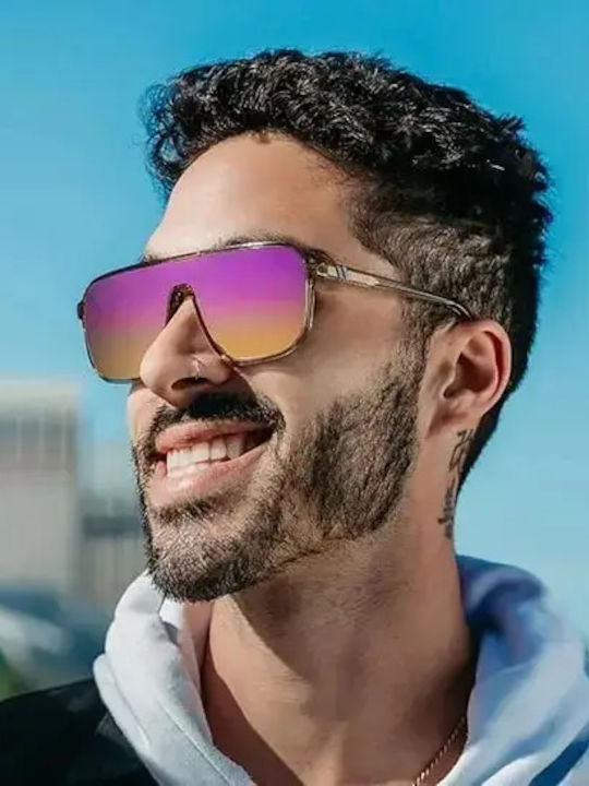 Smith Unisex Γυαλιά Ηλίου με Ροζ Σκελετό και Ροζ Polarized Καθρέφτη Φακό
