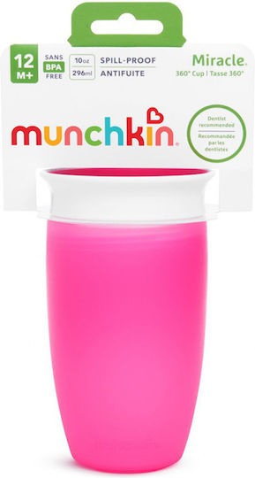 Munchkin Toddler Cup Miracle 360 Sippy Cup from Plastic Pink 296ml