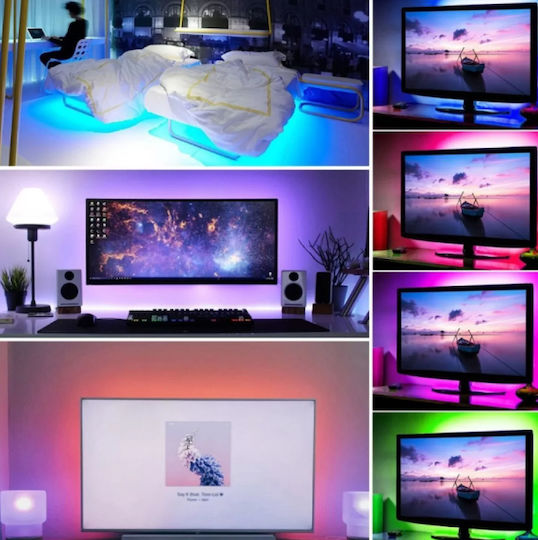 OEM USB LED лента Многоцветна 5050 RGB 2м Дистанционно управление 44 клавиша