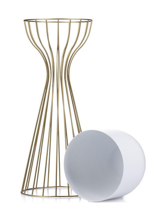HowHomely Vază Pentru Plante Metalică Gri Cu Suport