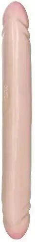Calexotics Smooth Double Dildo Ρεαλιστικό Dildo Ivory 30cm