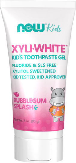 Now Foods Xyliwhite Bubblegum Splash Pastă De Dinți Pentru Copii Cu Aromă De Gumă De Mestecat 85gr
