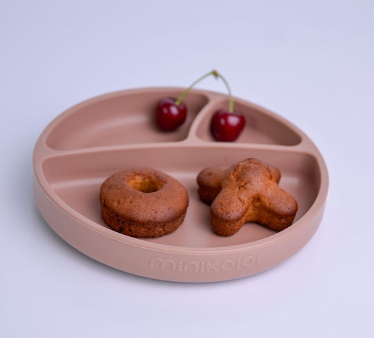 Minikoioi Детска Чиния за Хранене Portions от Силикон Зелен