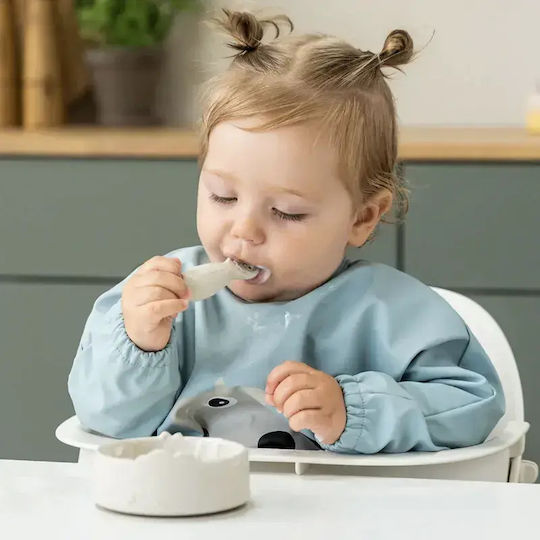 Done by Deer Silicone Feeding Set with Anti-Slip Base Beige 2pcs