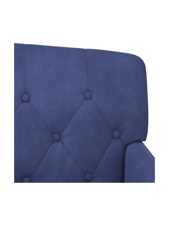 Canapea Cu Două Locuri Catifea Albastră 111x65x79cm