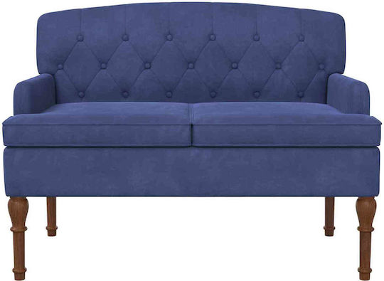 Canapea Cu Două Locuri Catifea Albastră 111x65x79cm