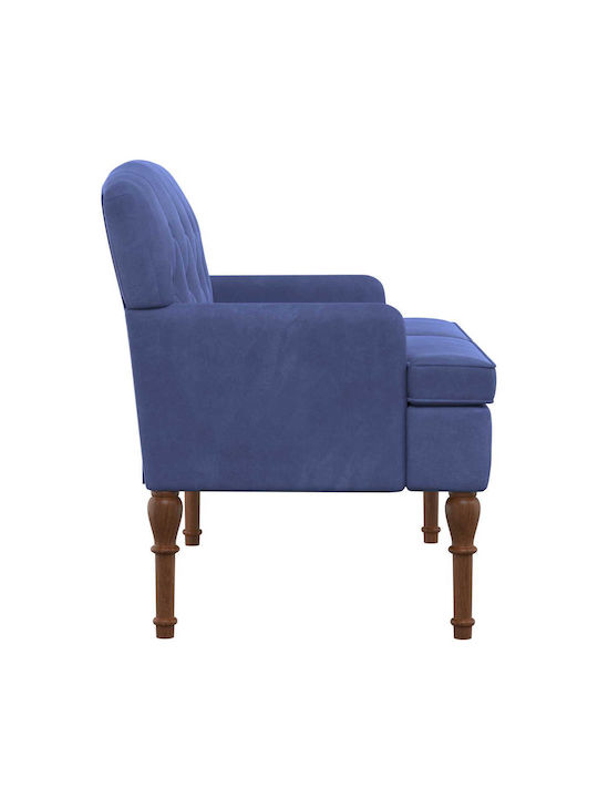 Canapea Cu Două Locuri Catifea Albastră 111x65x79cm