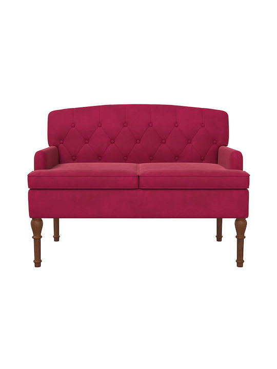 Doppelsitzer Sofa Samt Rotes 111x65x79cm