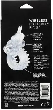Calexotics Vibrating Wireless Butterfly Cock Ring Пръстен Петел Прозрачен