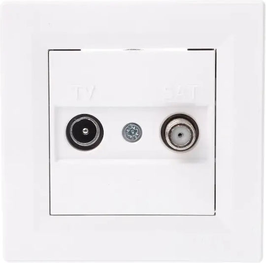 Schneider Electric Asfora TV and Satellite Antenna Socket Aerial in White color EPH3400221