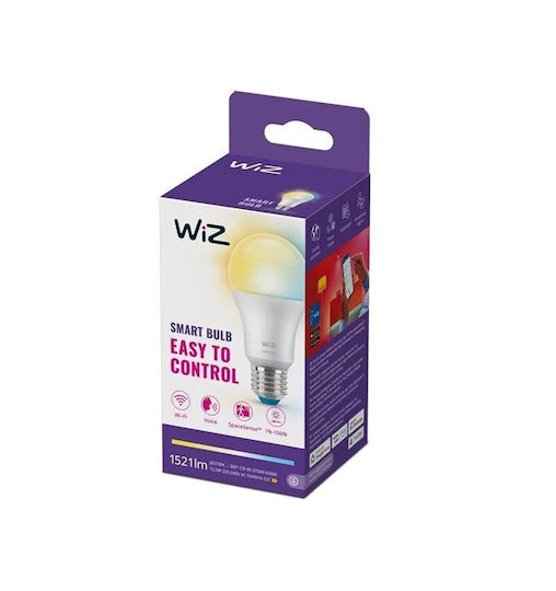 WiZ Smart Λάμπα LED για Ντουί E27 και Σχήμα A60 Ρυθμιζόμενο Λευκό 1521lm Dimmable