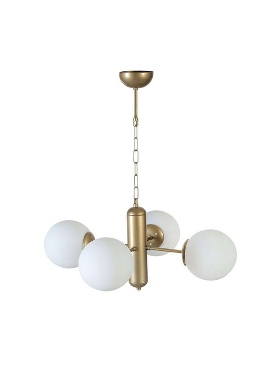 Opviq Bankok Pendant Light Yellow for 4 Bulbs E27 45x45x70cm