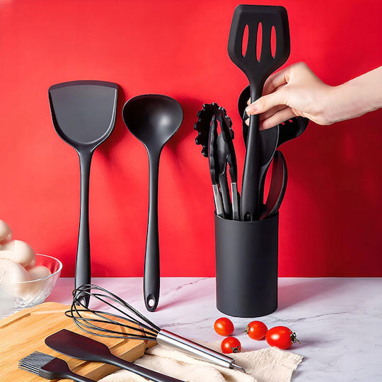 Seturi De Ustensile De Gătit Din Silicon 10 Bucăți Negru
