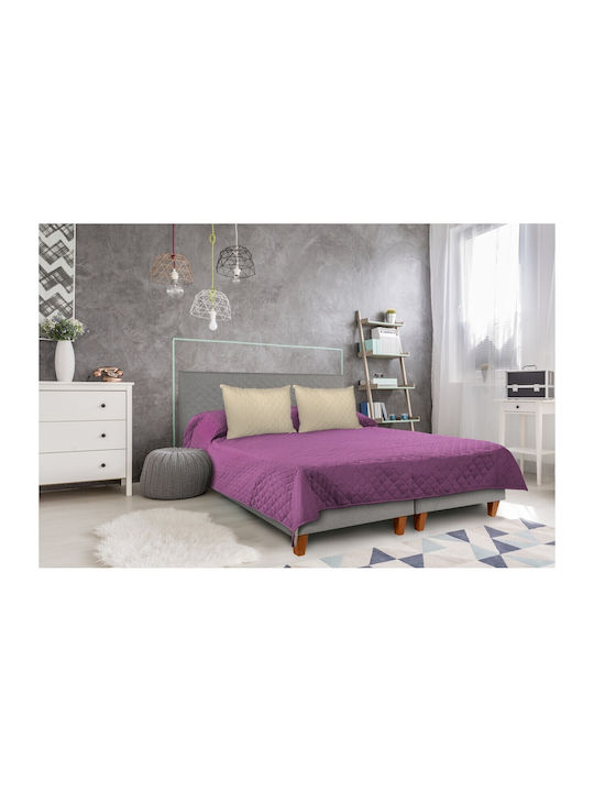 Alcam Κουβερλί Διπλό Microfiber Purple 210x220cm