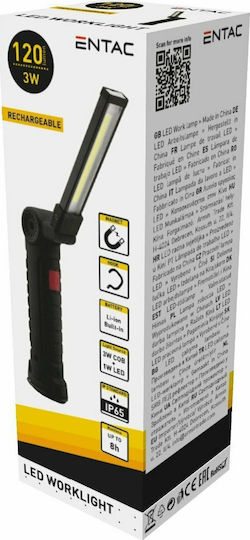 Entac Battery Workshop Light LED IP65 with Brightness up to 120lm COB 180°
