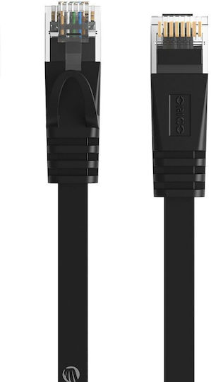 Orico Flat U/UTP Cat.7 (10Gbps) Καλώδιο Δικτύου Ethernet 10m Μαύρο
