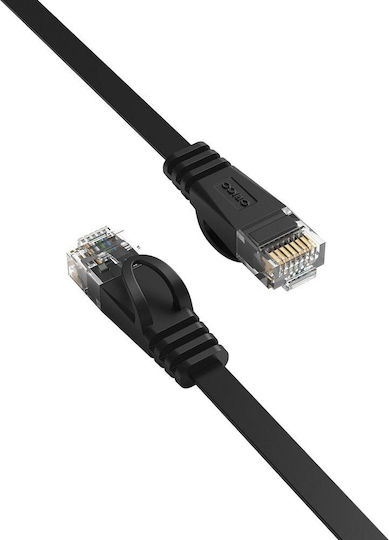 Orico Flat Direct Attach Copper Cat.6 (Gigabit) Καλώδιο Δικτύου Ethernet εξωτερικού χώρου 2m Μαύρο