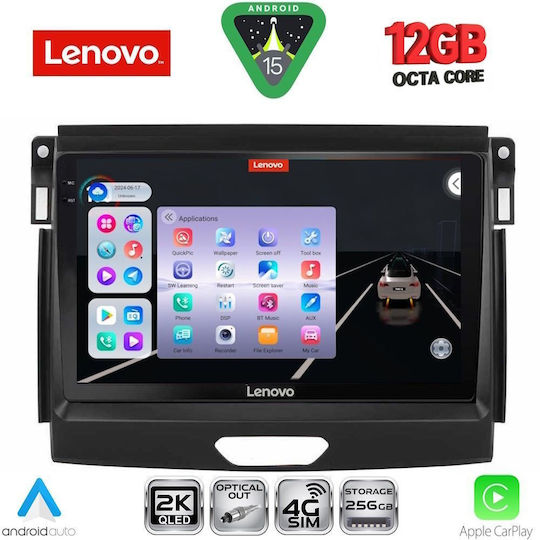 Lenovo Car Audio System for BMW X1 / X3 / X4 Ford Ranger 2015-2018 (Bluetooth/USB/WiFi/GPS/Apple CarPlay/Android Auto) with 9" Touch Screen