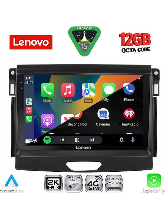 Lenovo Car Audio System for BMW X1 / X3 / X4 Ford Ranger 2015-2018 (Bluetooth/USB/WiFi/GPS/Apple CarPlay/Android Auto) with 9" Touch Screen
