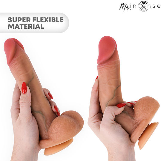 Intense Ρεαλιστικό Dildo με Όρχεις και Βεντούζα Flesh