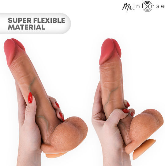 Intense Ρεαλιστικό Dildo με Όρχεις και Βεντούζα Flesh