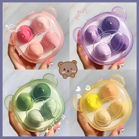 Set with Makeup Sponges for Foundation Beauty 4 Pieces