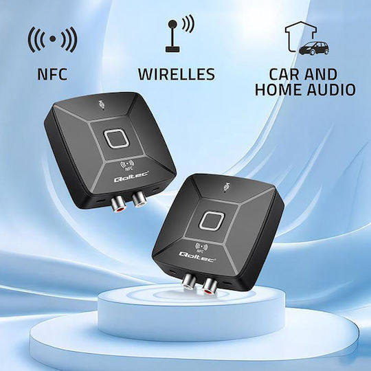 Qoltec Bluetooth Receiver / Transmitter με θύρα εξόδου RCA Μικρόφωνο και NFC