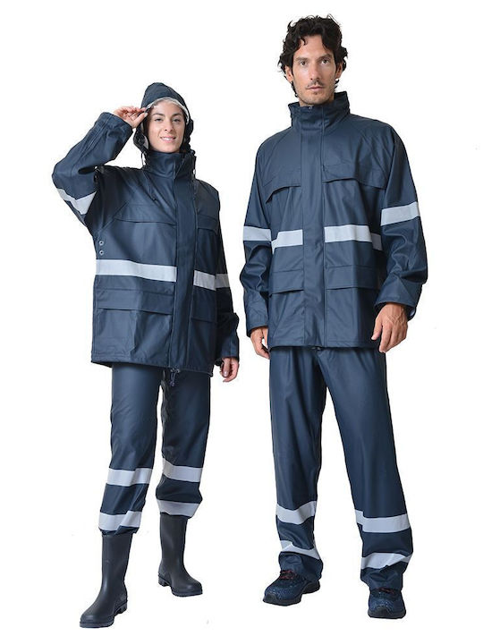 Στολή Αδιάβροχη Ανακλαστικές Ταινίες Ergosafety 5001-320 Albastru