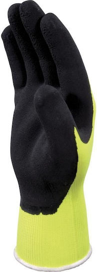 Delta Plus Safety Gloves Yellow Latex Polyester/Leather