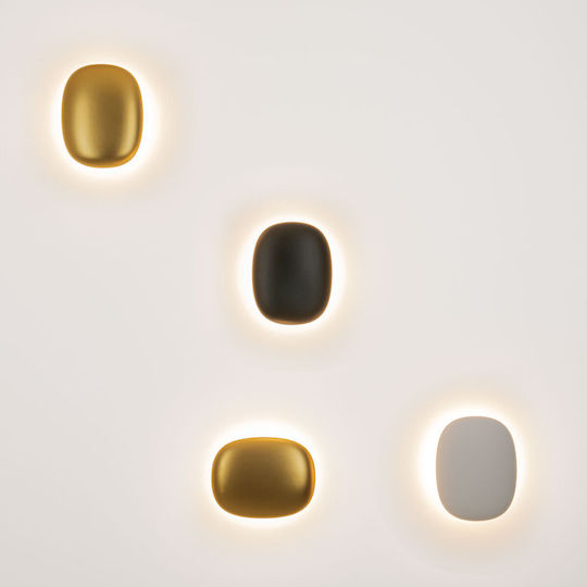 Zambelis Lights Lampă de Perete cu LED Integrat și Lumină Alb Cald Aurie 21.2x16.5x7cm