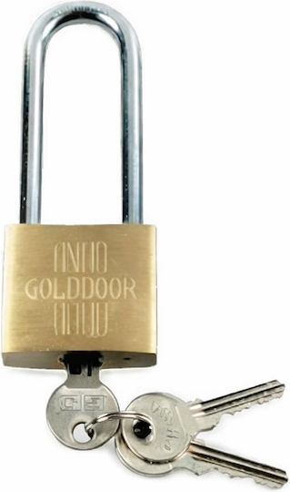 Golddoor Μπρούτζινο Λουκέτο Πέταλο με Κλειδί 60mm