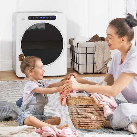 HomCom B61-010V90WT Uscător 3kg cu Pompă de căldură