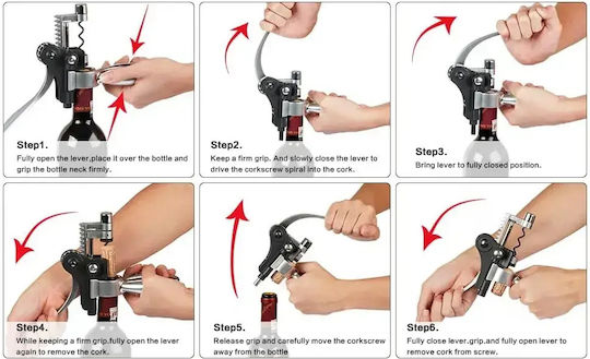 Luxury Wine Opener Set Cooko Αξεσουάρ Ποτών 9τμχ 208212370