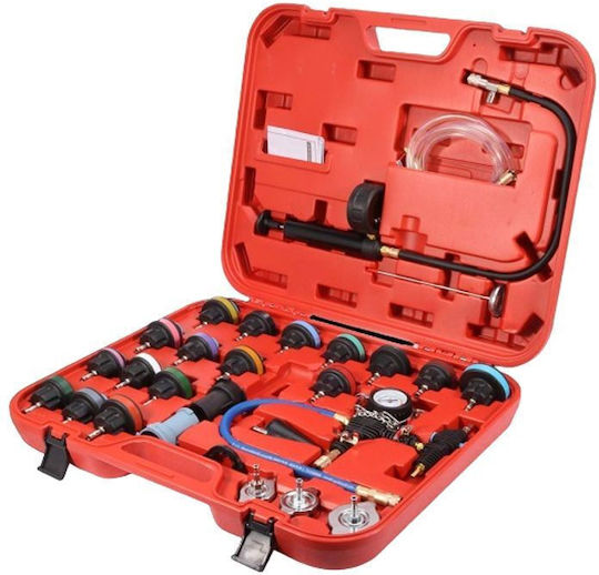 Cooling System Leak Test Set 27 Pieces Automobile Water Tank Pressure Gauge 089109