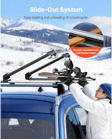 Vevor Aluminum Car Roof Racks Suitable for 6 Ski Pairs