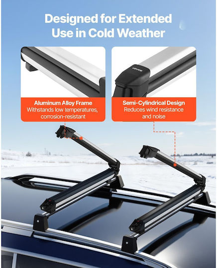 Vevor Aluminum Car Roof Racks Suitable for 6 Ski Pairs