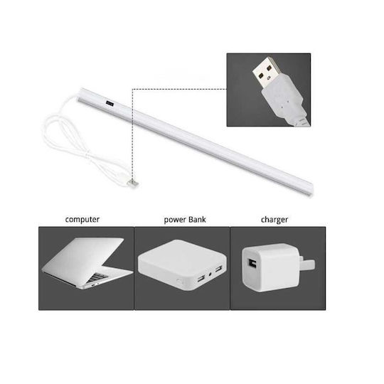 Factory Under-Cabinet LED Light 12W Warm White with Motion Sensor L50xD1.8cm