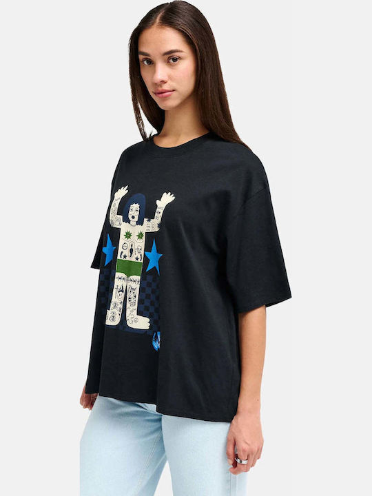 Women's Oversized Black T-shirt