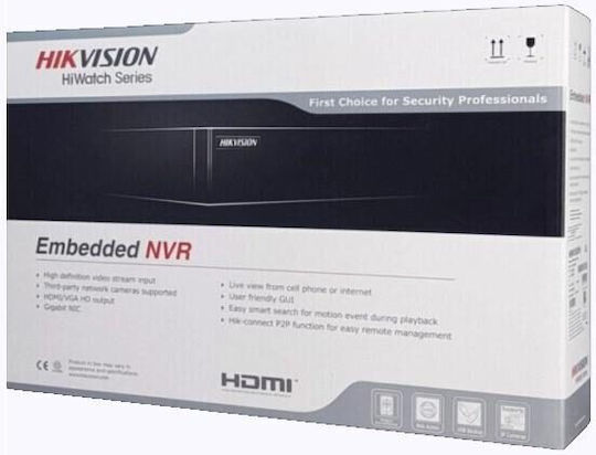 Hikvision Überwachungs-Videorekorder NVR 8 Kanäle mit Auflösung Volle HD HWN-2108MH(C)