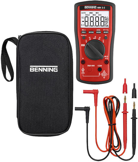 Benning MM 12 Digitales Multimeter Wahre Effektivwert mit AC / DC / Widerstand / Kapazität / Temperaturmessung mit True RMS