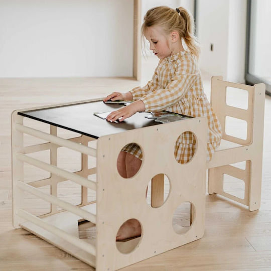 GINGER HOME Kinder Tische Set mit Stühlen für Malerei Beiges