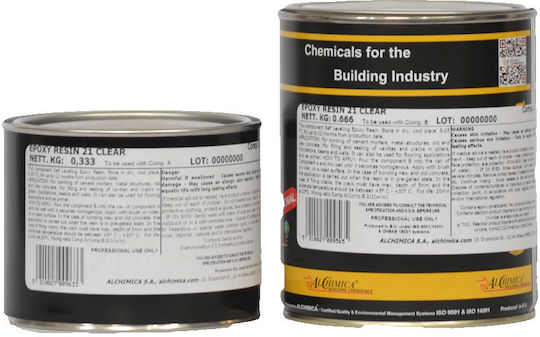 Alchimica Epoxy Resin-21 Clear Coating Sealing Material 2-Component 4.5kg Transparent