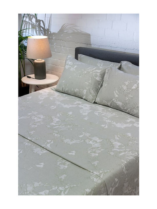 Biokarpet Σετ Σεντόνι Diamond 252 Amethyst Green-σετ Σεντόνια Μονά