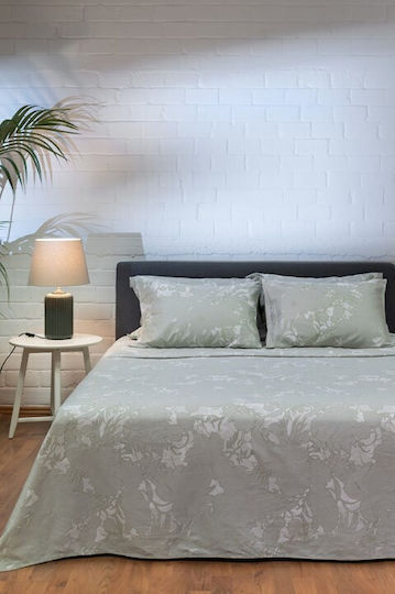 Viokarpet Bettlaken Diamond 252 Amethyst Grün-Set Bettlaken für Einzelbett