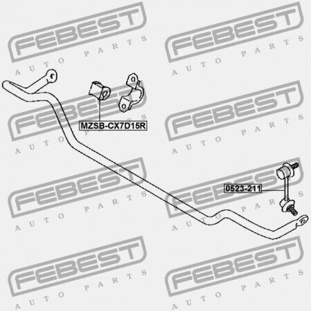 Febest Vorderseite Stabilisator Gummi Mazda CX-7 ER 2007-2009 EU Eh48-28-156a