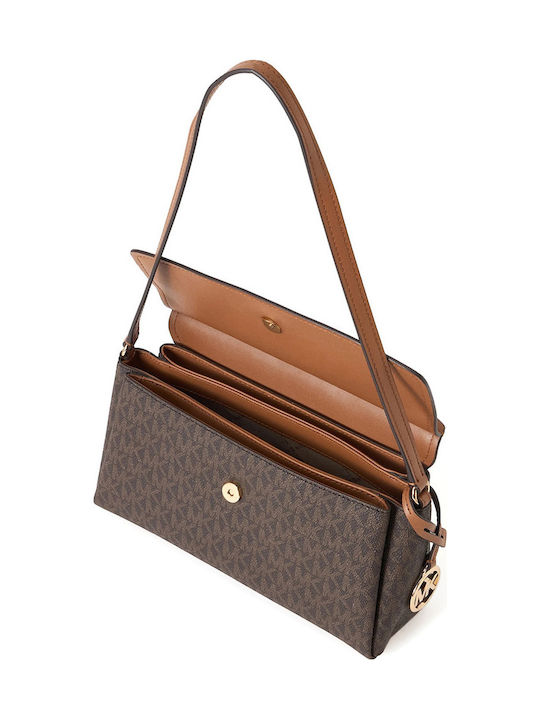 Pouchette Damen Schultertasche Braun