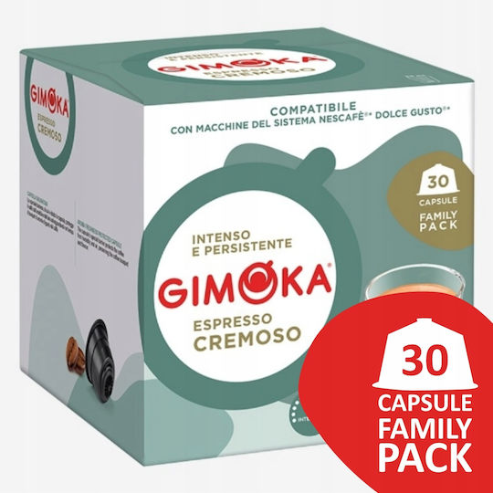 Gimoka Kapseln Espresso Kompatibel mit Maschine Dolce Gusto 30Mützen
