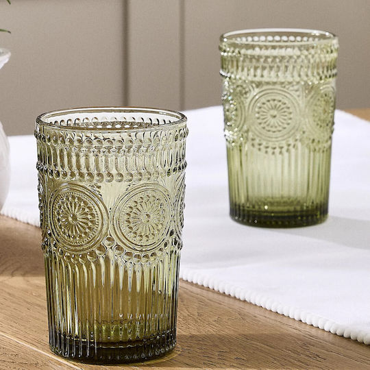 Arte Regal Set Water Glasses Green 360ml 03.32280 4 Pieces