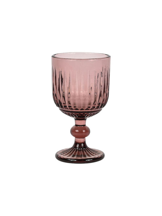 Ankor Set of Glasses White Wine / Water / Cocktail/Drinking made of Glass in Purple Color Stemmed 350ml 6pcs
