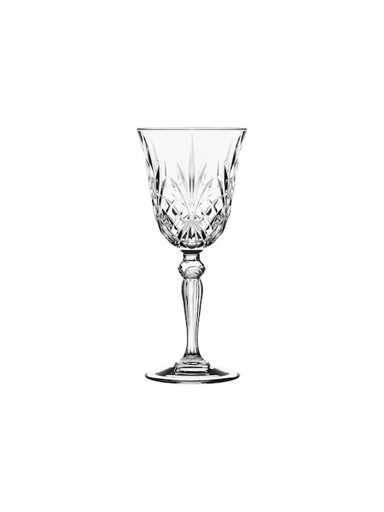 RCR Set of Glasses for White and Red Wine made of Glass in Red Color Stemmed 270ml 6pcs